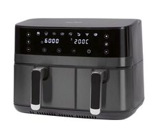 ProfiCook FR 1295 H černá / dualní horkovzdušná fritéza / 2700W / 9 l / 8 programů