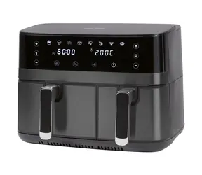 ProfiCook FR 1295 H černá / dualní horkovzdušná fritéza / 2700W / 9 l / 8 programů