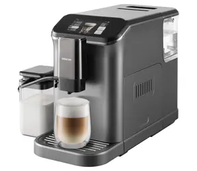 SENCOR SES 8500BK šedá / Automatický kávovar / 1350W / 20 bar / 1.5 l / zásobník 200 g 