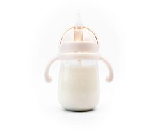Kidnort Bringebaer Hrneček s brčkem 240ml béžový
