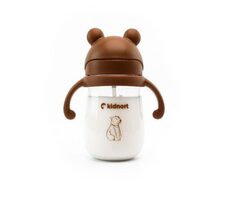 Kidnort Bringebaer Hrneček s brčkem 240ml hnědý