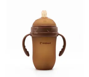 Kidnort Eple Kojenecká lahev pro kojené děti 250ml 6m+ hnědá