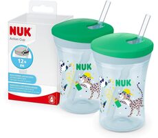 NUK Hrníček s brčkem 230ml / od 12+ / zelená
