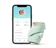 Rozbaleno - Owlet Smart Sock 3 - Original Mint / Chytrá ponožka / Monitor zdraví pro dítě / rozbaleno