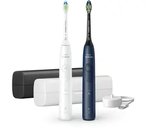 Philips Sonicare 5500 HX7119/01 černá & bílá / 2 x Sonický zubní kartáček / 62.000 kmitů / 2 režimy / 2 hlavice