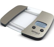 Lamart Equal Kuchyňská váha šedá / LCD display / max 5000g / 2x AAA  / nerez