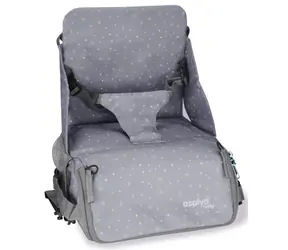 Asalvo ANYWHERE booster BAG-GO 2v1 (podsedák+taška na kočárek), humus grey