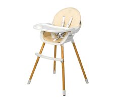 Asalvo BOCUSE jídelní židle 2v1 rozkládací, vanila xy