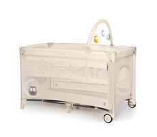 Asalvo COMPLET DUO cestovní postýlka s druhým dnem a hrazdičkou, owl