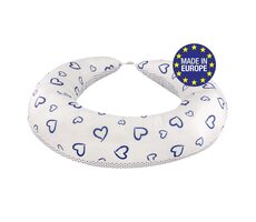 Bomimi ABRA multifunkční polštář XXL, SRDÍČKA-puntíky modrá/bílá