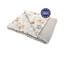 Bomimi Deka minky 100 x 75 cm lesní zvířátka, béžová xy