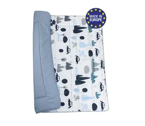 Bomimi HRACÍ deka 120x120, bavlna, oboustranná autíčka, modrá