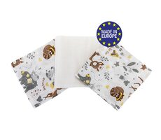 Bomimi Pleny bavlna Premium 140 g/m2 potisk, 80x70, 3ks, LESNÍ ZVÍŘÁTKA