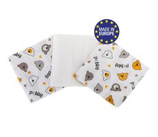 Bomimi Pleny bavlna Premium 140 g/m2 potisk, 80x70, 3ks, MEDVÍDEK-BÍLÁ