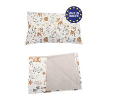 Bomimi POVLEČENÍ 120x90 (peřinka + polštářek) LESNÍ ZVÍŘÁTKA, BÉŽOVÁ xy