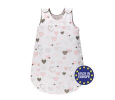 Bomimi Spací pytel 75cm / 3-12m, SRDÍČKA šedá