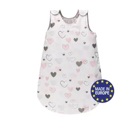 Bomimi Spací pytel 75cm / 3-12m, SRDÍČKA šedá