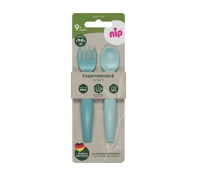 NIP NATURE line příbor 2ks, od 9m+, blue