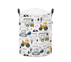 Sipo Koš na hračky se šňůrkou, skládací bavlněný