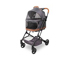 Wonderfold Pet Kočárek P2 pro psy 3v1 do 9kg (kočárek+autosedačka+přepravka) graphite grey