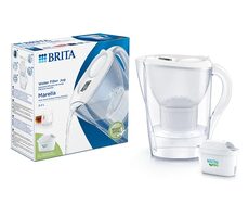 Brita Filtrační konvice Marella bílá / 1x ALL-in-1 / 1x extra ochrana proti vodnímu kameni / 2.4L