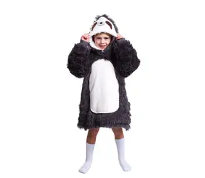 Cozy Noxxiez Lenochod - hřejivá televizní mikinová deka s kapucí pro děti / 3 - 6 let