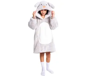 Cozy Noxxiez Králík - hřejivá televizní mikinová deka s kapucí / 7 - 12 let