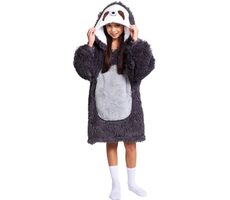 Cozy Noxxiez Lenochod - hřejivá televizní mikinová deka s kapucí / 7 - 12 let