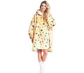 Cozy Noxxiez Sushi - hřejivá televizní mikinová deka s kapucí pro teenagery a dospělé