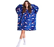 Cozy Noxxiez Víno - hřejivá televizní mikinová deka s kapucí pro teenagery a dospělé