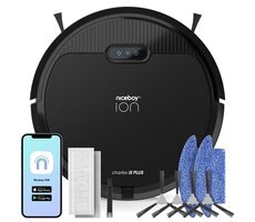 Rozbaleno - Niceboy ION Charles i3 plus černá/Robotický vysavač s mopem/sací výkon 2500 Pa/prachová nádoba 400 ml/HEPA 