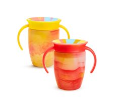 Munchkin Miracle 360° Tie Dye Cup Tropical 207 ml 6m+ 2 ks, žlutá a červená