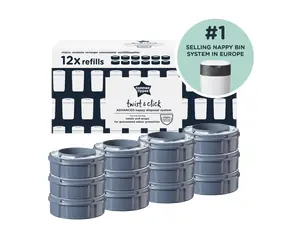 Tommee Tippee Twist & Click Náhradní Kazety Výhodné Balení, 12 ks