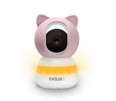 EVOLVEO Baby Monitor N5 růžová / Elektronická videochůvička / 360° dohled / obousměrná komunikace