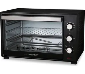 Zanovní - Esperanza EKO008 PROSCIUTTO elektrická mini trouba černá / 1600W / 20 L / teplota 0-250°C / 3 funce pečení  / zánovní