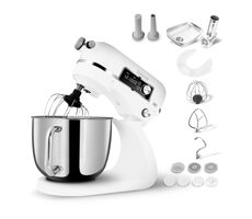 Salente DigiChef+ bílá / kuchyňský robot / 6 l / 1200W / celokovový / masomlýnek / digitální displej  