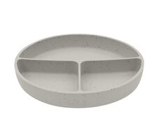 KikkaBoo Talíř dělený s přísavkou Platinum Silicone Sand / od 6 měsíců