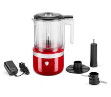 KitchenAid 5KFCB519EER královská červená / Stolní bezdrátový sekáček / 1,1L / 2 rychlosti