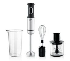 Rozbaleno - Niceboy ION Twister T3 stříbrná / Tyčový mixér / 1200 W / nádoba 600 ml / minisekáček / šlehací metla  / rozbaleno