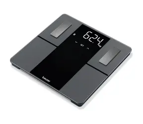 Beurer BF 500 černá / osobní váha / digitální / LCD displej / rozlišení 100 g / nosnost 180 kg / diagnostická data
