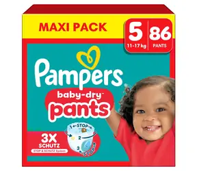 Pampers Baby Dry Pants Junior 11-17 kg (86 ks) / plenkové kalhotky / velikost 5 (11-17 kg )