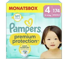 Pampers Premium Protection 9-14 kg (174 ks) / plenkové kalhotky / velikost 4 (9-14 kg)