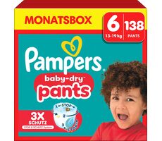 Pampers Baby Dry 13-19kg (138 ks) / plenkové kalhotky / velikost 6 (13-19kg) 