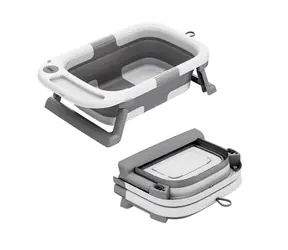 Tulano Bathe 25 šedá / skládací vanička / LCD teploměr