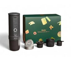 Outin Nano Přenosný Aku Espresso kávovar šedá + Basket Plus sada (Vánoční set) / Aku 7500 mAh / 80 ml / USB-C