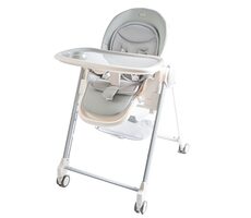 2Kids Toys Jídelní židlička s kolečky šedá / od 6 měsíců