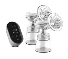 LIONELO Automatická odsávačka mléka TWEE GO Grey Concrete (vhodná při dvojčatech)