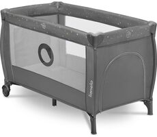 LIONELO Postýlka cestovní Stefi Plus Grey Multicolor