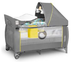 LIONELO Postýlka cestovní Sven Plus Yellow Scandi