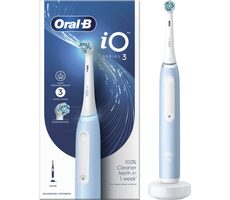 Bazar - Oral-B iO Series 3 Ice Blue / Elektrický zubní kartáček / magnetický iO / 3 režimy / senzor tlaku / bazar